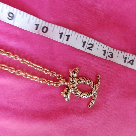 VTG.NIB JC JACKIE COLLINS GOLD PANTHER NECKLACE - Picture 4 of 13